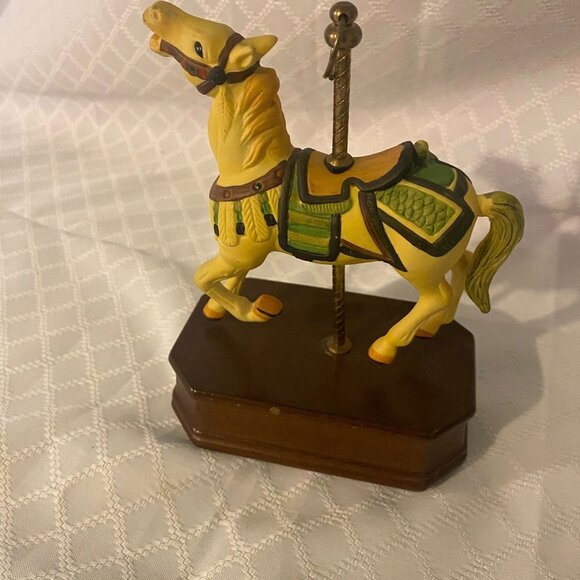 1989 Impulse Giftware Reproduction Charles Carmel 1913 Horse Musical Figurine - Picture 4 of 9